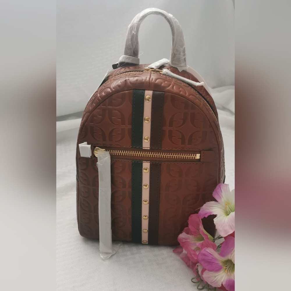NWT Fossil Megan Backpack Brown Multi